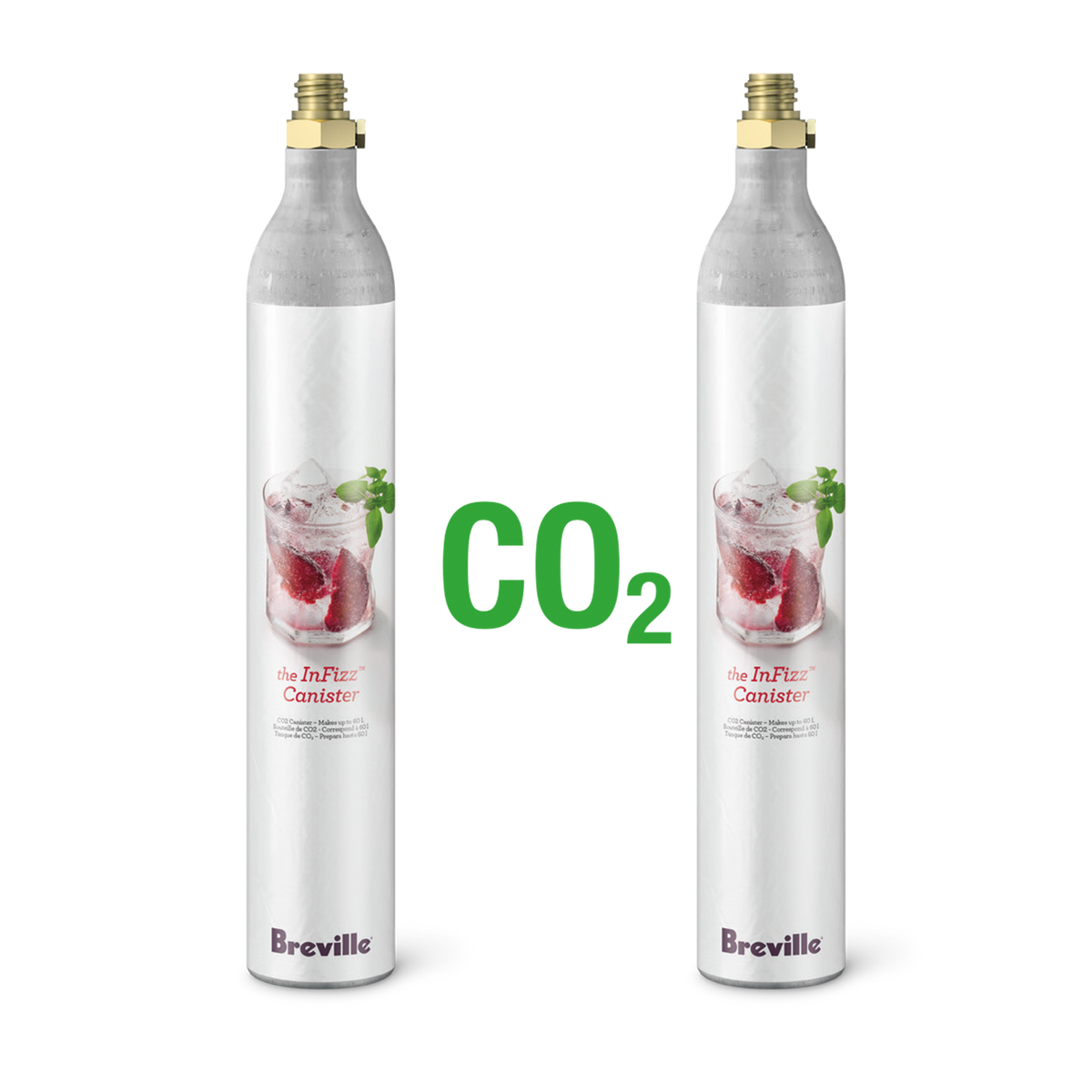 the InFizz™ CO₂ Gas Canisters (2-pack)